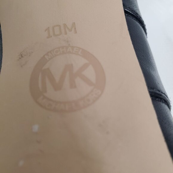 Michael Kors 10 Mavis Strappy Leather Back Logo Zipper Stiletto Pointed Bootie - Picture 8 of 12